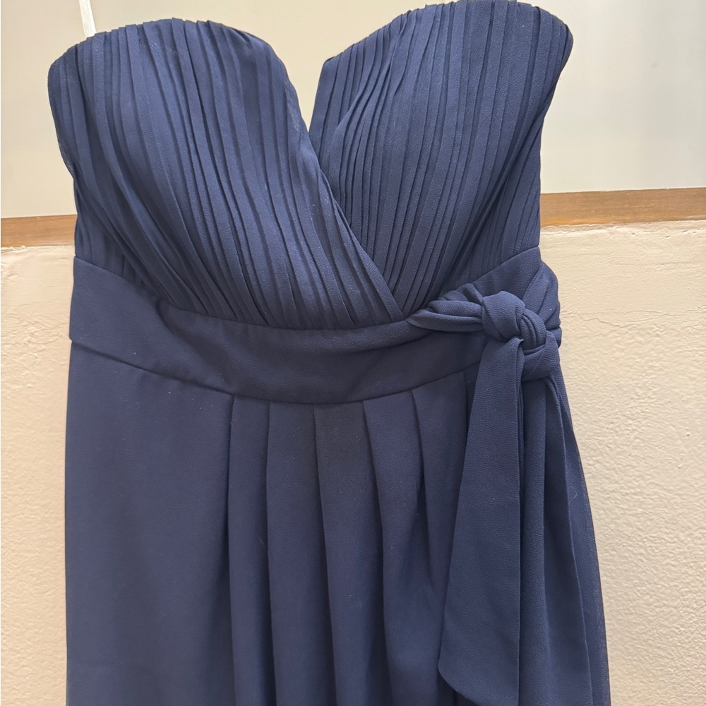 Lulu's Navy Strapless Maxi Gown size xs